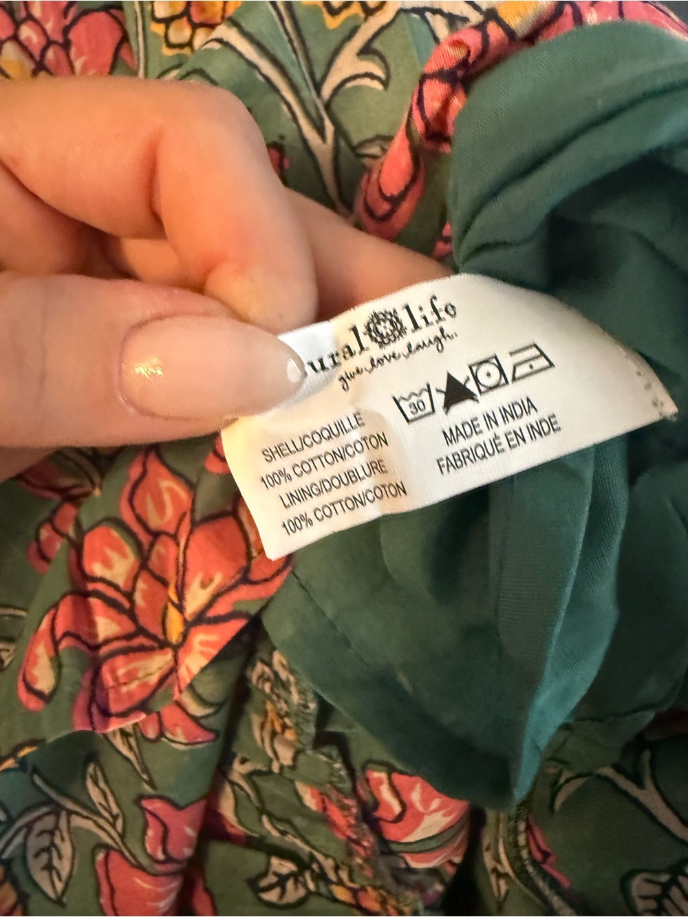 NATURAL LIFE • Flora Convertible Skirt - Teal Pink Lilies NWT Medium - Picture 8 of 9